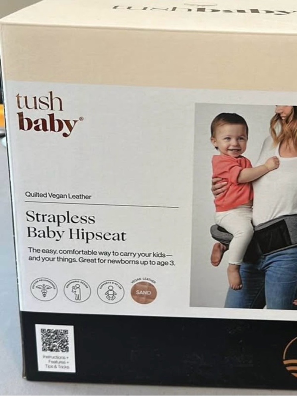tush baby Strapless Baby Hipseat in Sand - Kids Accessories Bag